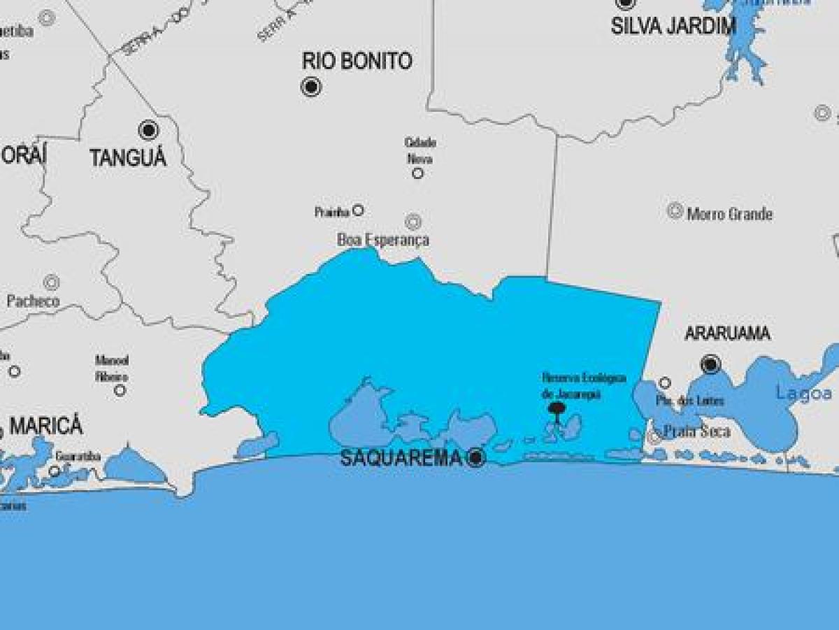 Harta municipiului Saquarema