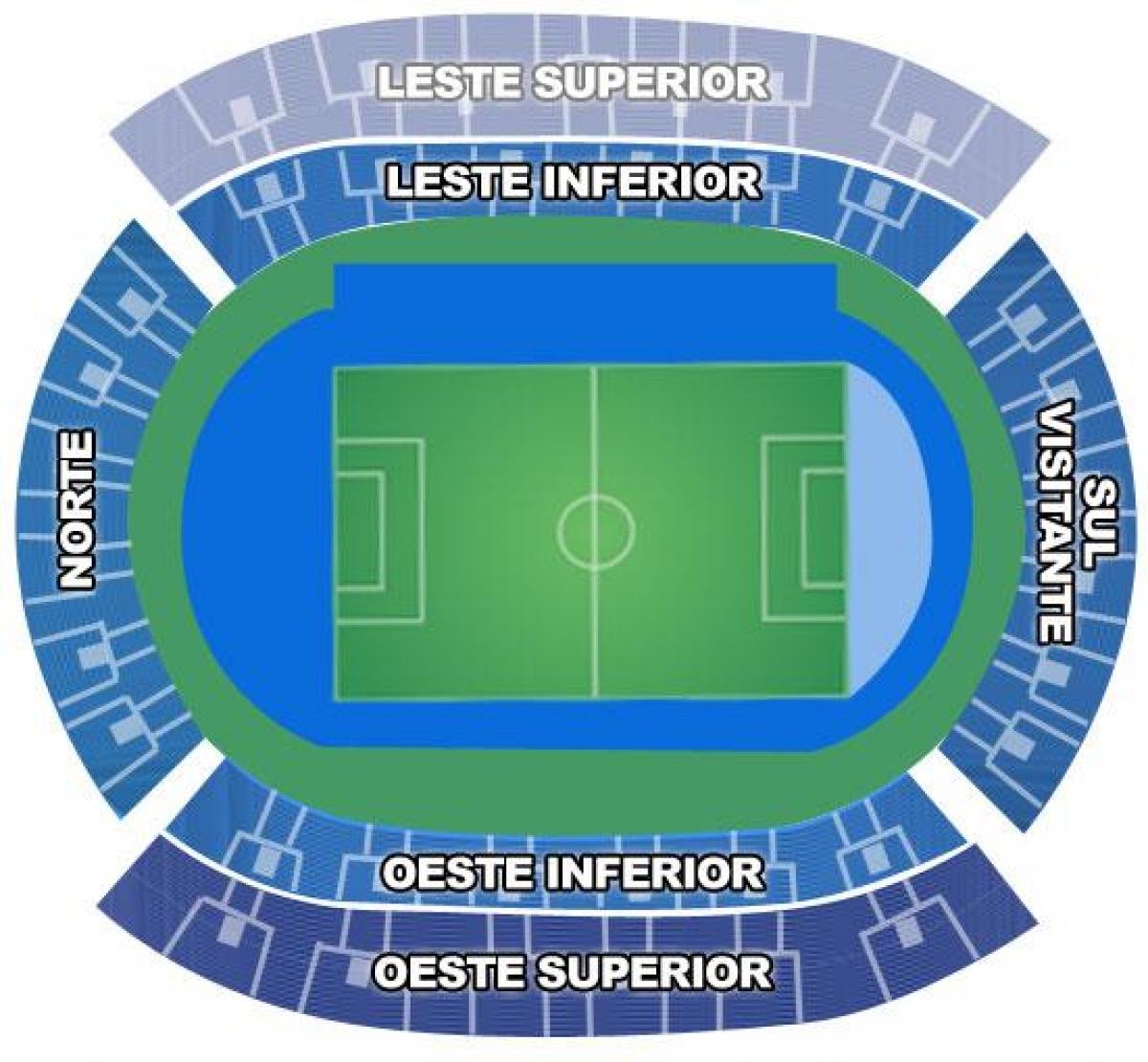 Harta stadion Engenhão secteurs