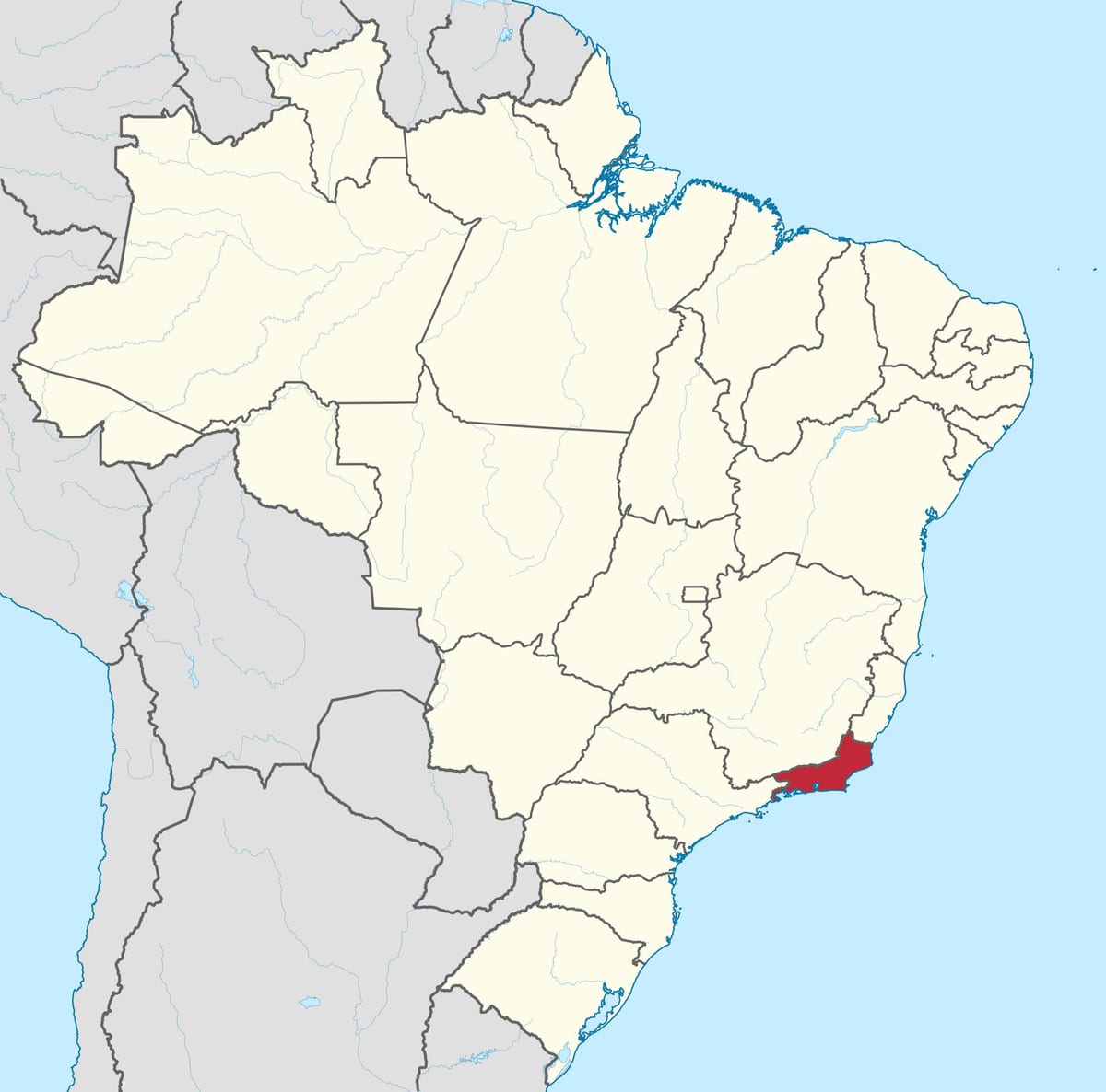 Hartă de Stat din Rio de Janeiro