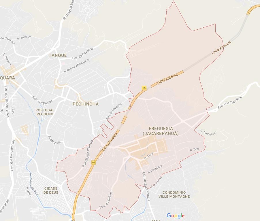 Harta subprefecture of Freguesia de Jacarepagua