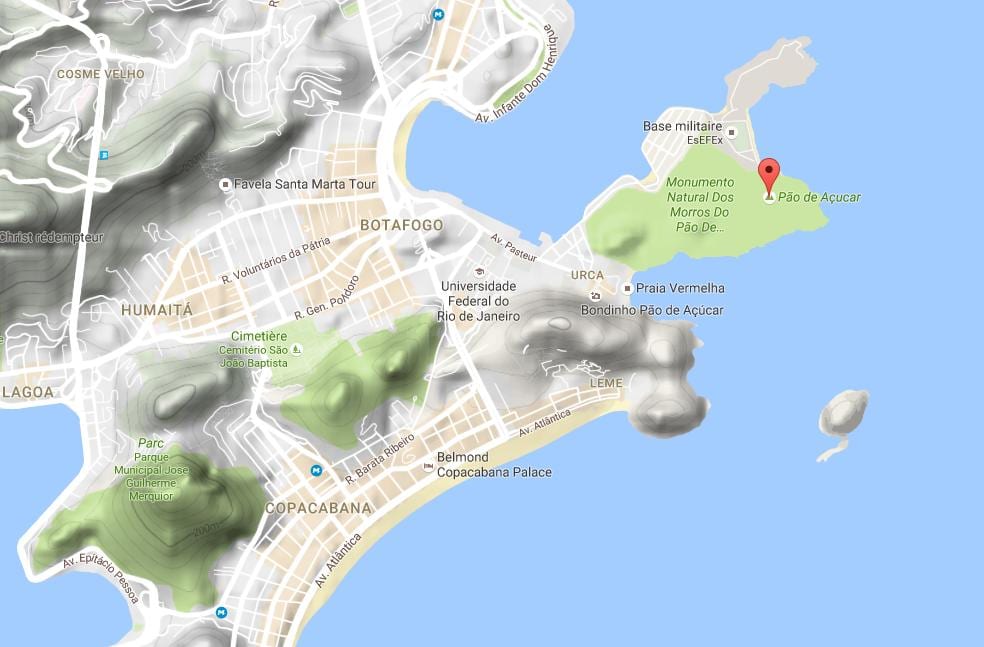 Harta Sugarloaf Mountain
