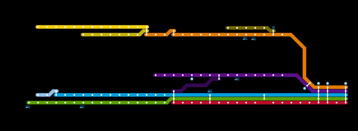 Harta SuperVia Rio - Linii