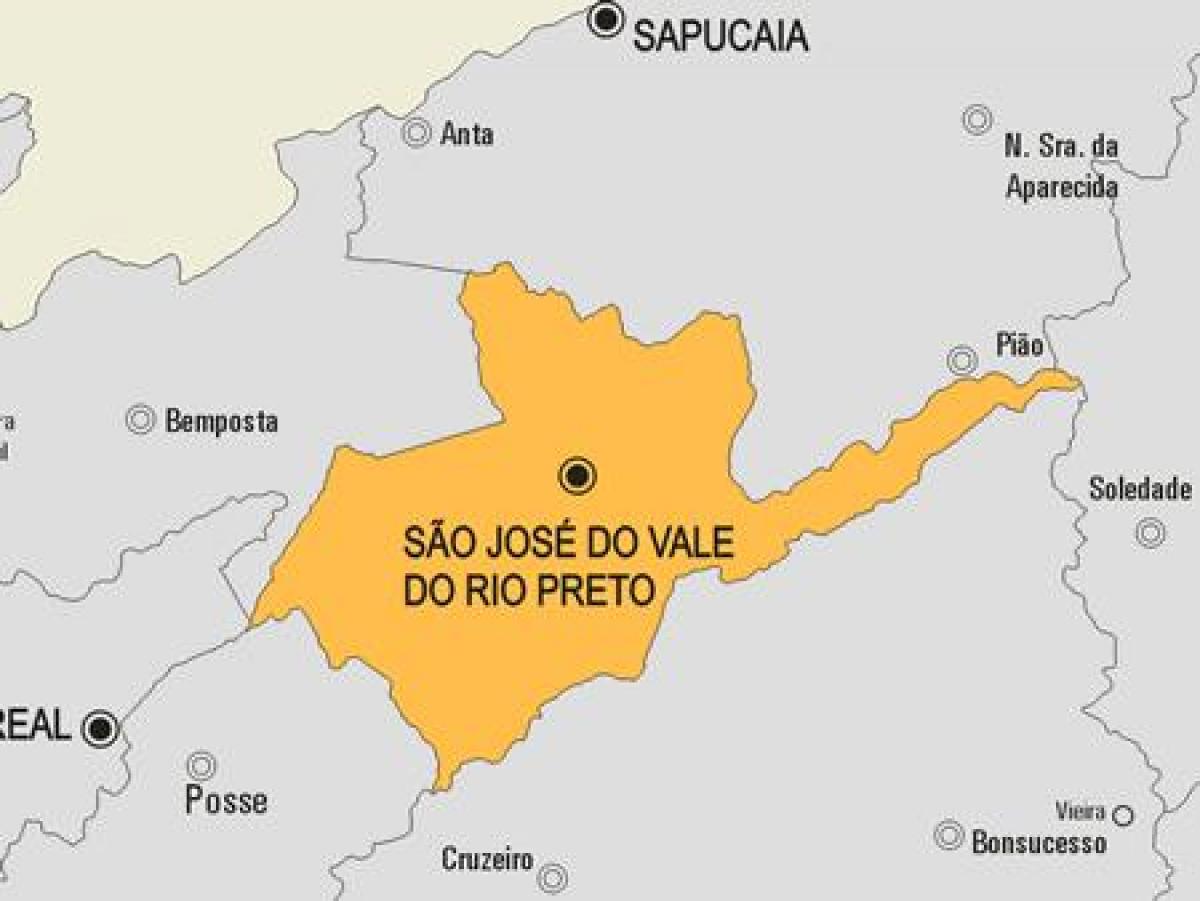 Harta São José do Vale do Rio Preto municipiului