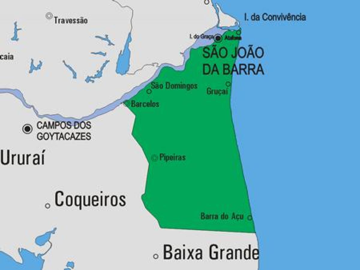 Harta São João da Barra municipiului