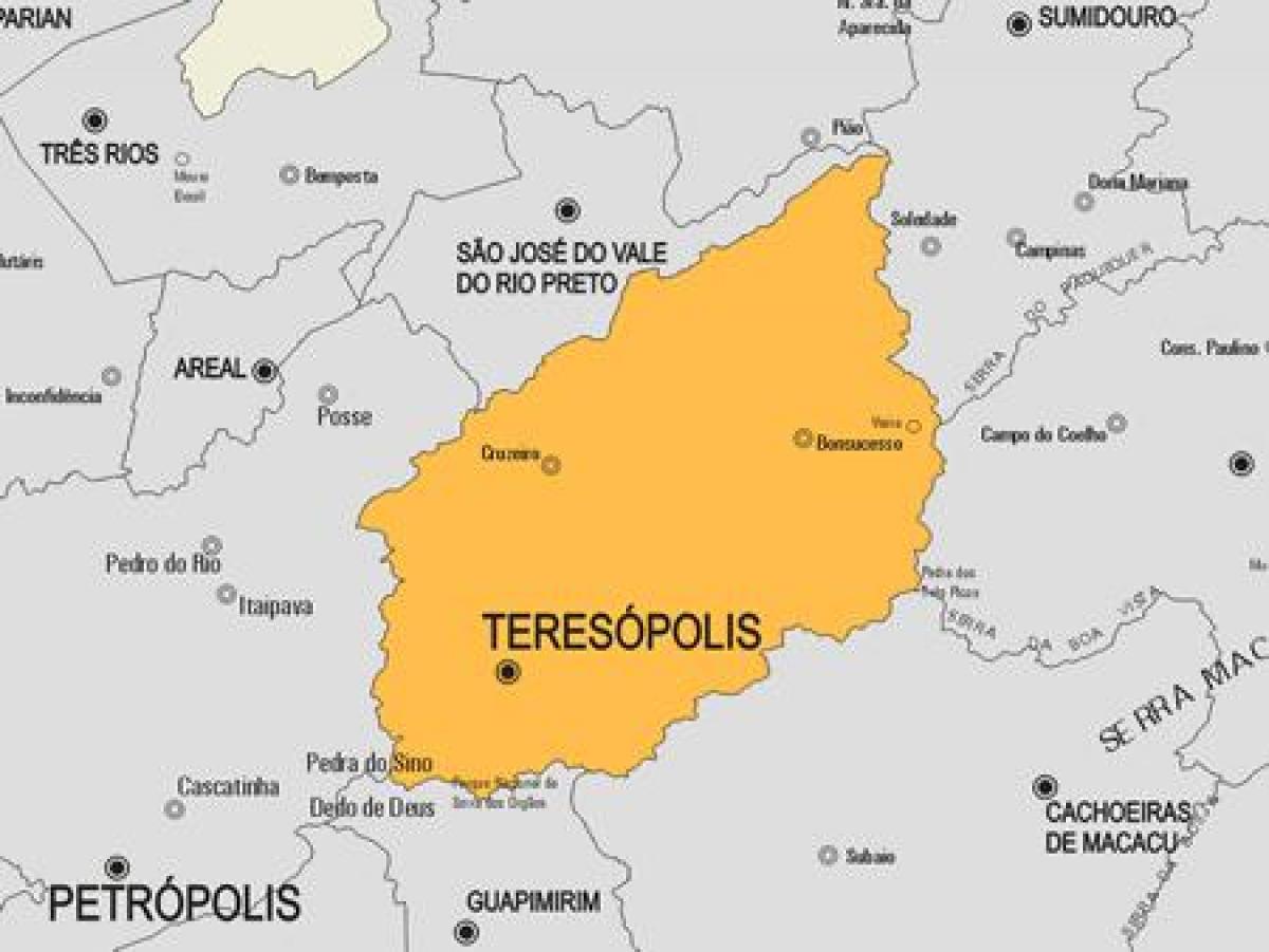 Harta municipiului Teresópolis
