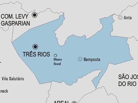 Harta Tres Rios municipiului