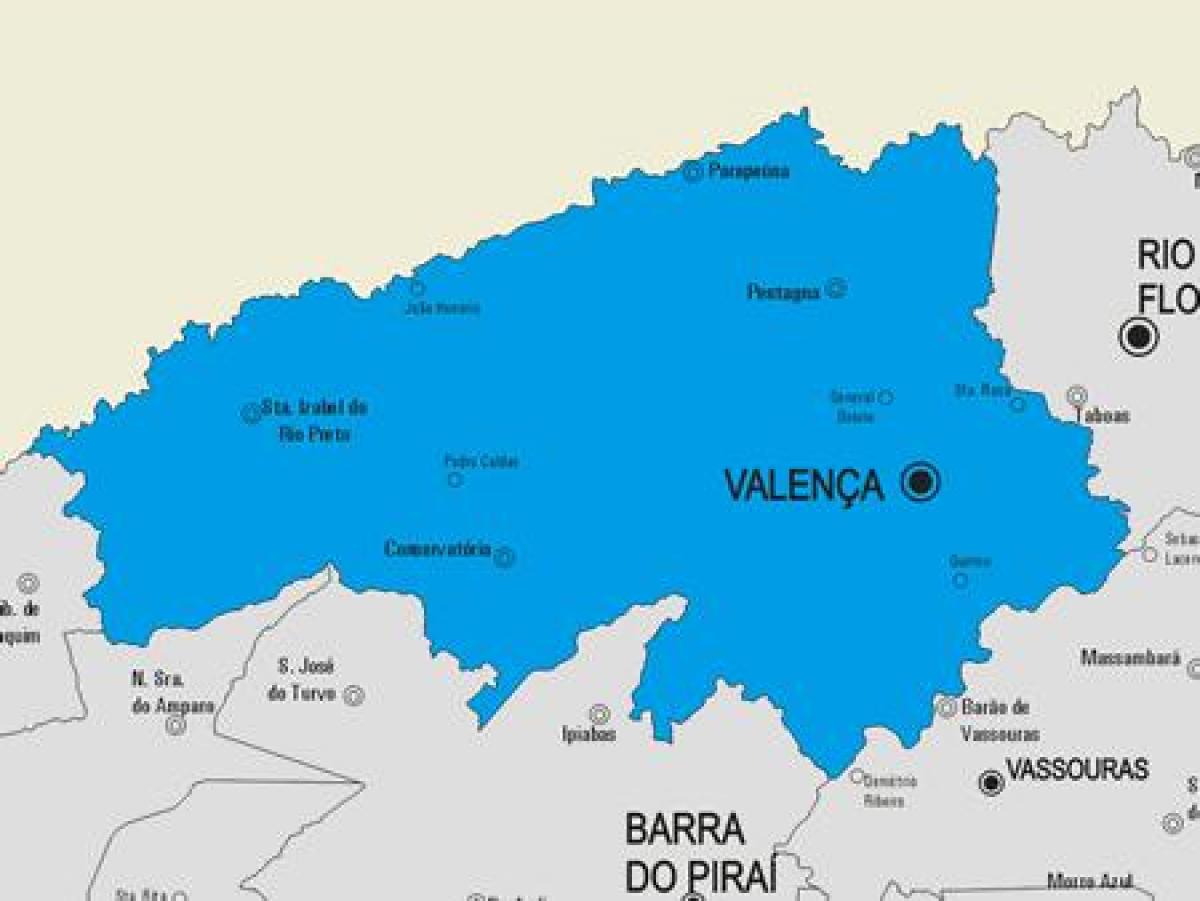 Harta municipiului Valença