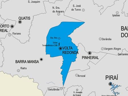 Harta municipiului Vassouras
