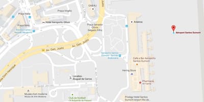 Harta de aeroportul Santos Dumont