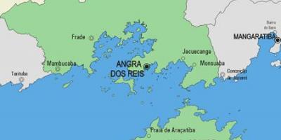 Harta Angra dos Reis municipiului