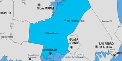 Harta municipiului Araruama
