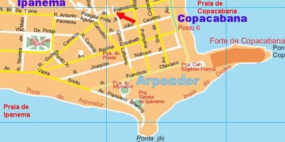 Harta de Arpoador plaja