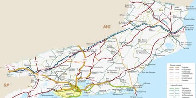 Harta de autostrăzi Rio de Janeiro