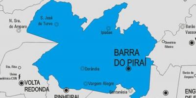 Harta Barra do Pirai municipiului