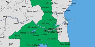Harta Carapebus municipiului