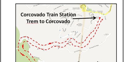 Harta Corcovado tren