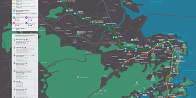 Harta de metrou de la Rio