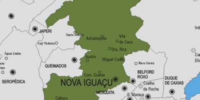 Harta Nova Iguaçu municipiului
