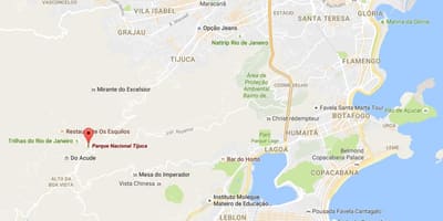 Harta parcul national Tijuca