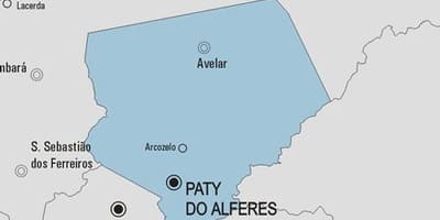 Harta Paty do Alferes municipiului