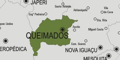 Harta municipiului Queimados