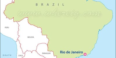 Harta de la Rio de Janeiro în Brazilia