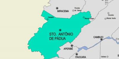 Harta Santo Antônio de Pádua municipiului