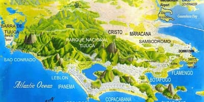Harta Sao Conrado pe plajă