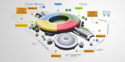 Harta de pe stadionul Maracana