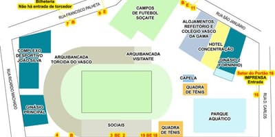 Harta de stadionul San Januário
