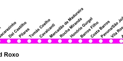 Harta SuperVia - Line Belford Roxo