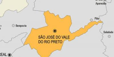 Harta São José do Vale do Rio Preto municipiului