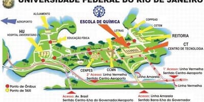Harta de la universitatea Federală din Rio de Janeiro