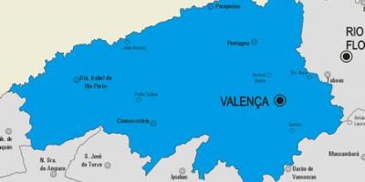 Harta municipiului Valença